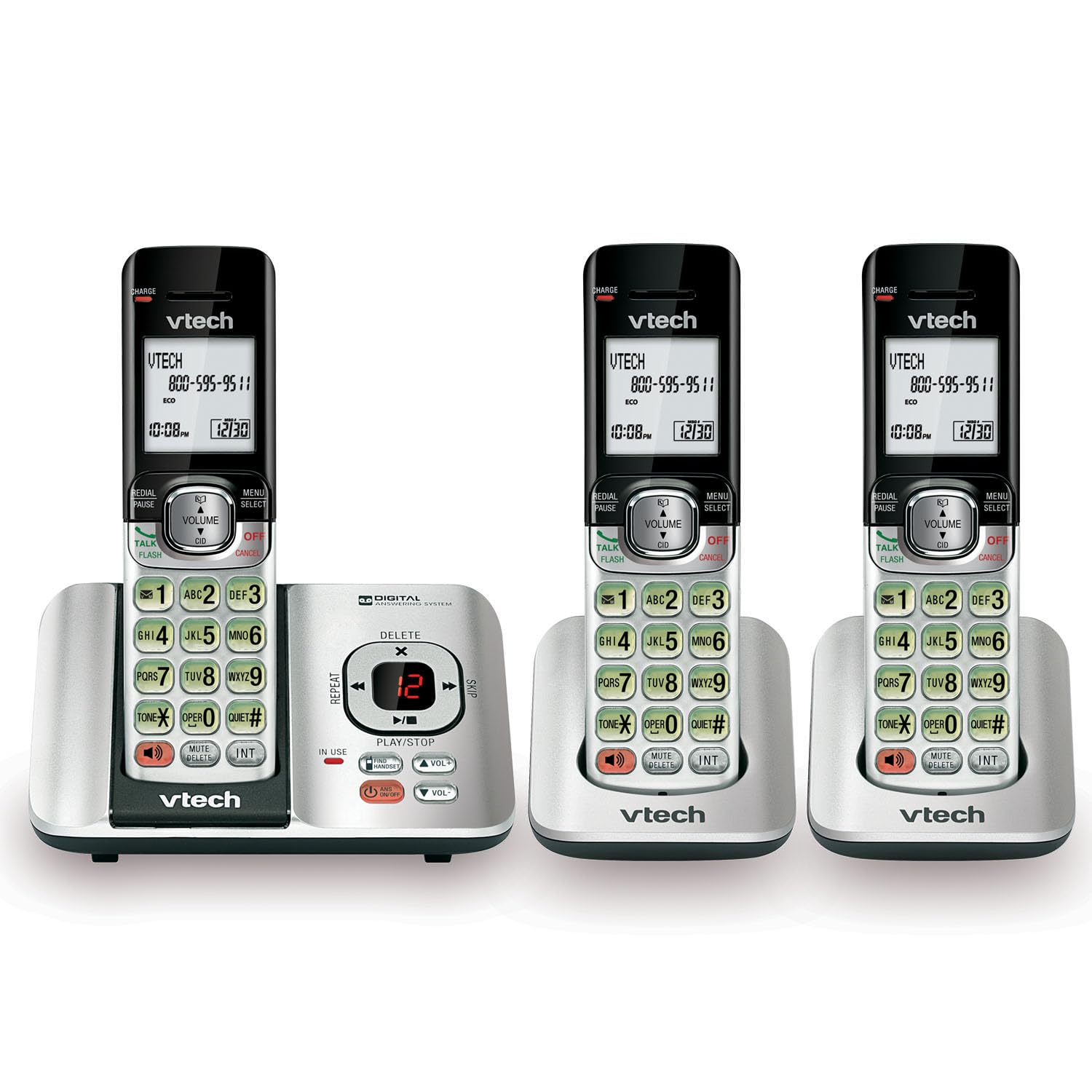3markets(株) 着信ナシ call.1 call.2 call.3セット Amazon.com: VTech CS6529-3 3-Handset Cordless Phone with Answering